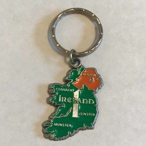 Fine Pewter Map of Ireland Key Chain with Robert Emmet Quote on Back